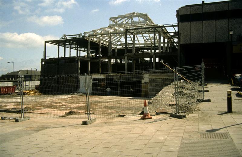 Callendar Square, Falkirk and Car Park during construction Falkirk