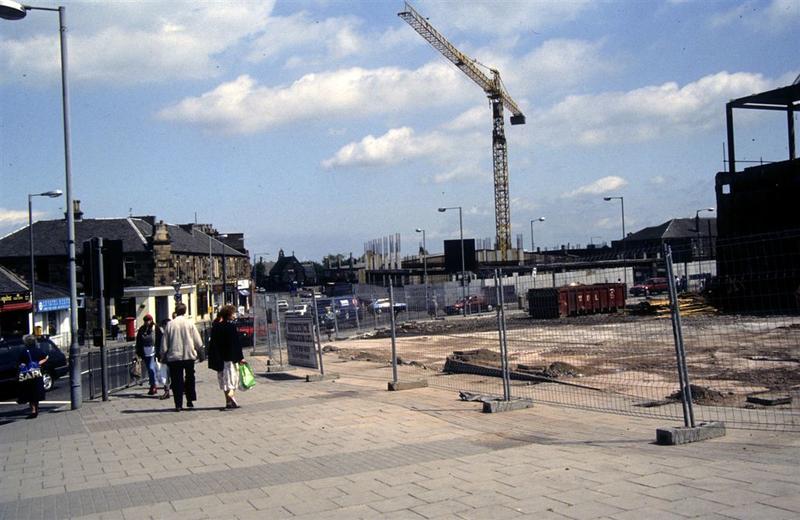 Callendar Square, Falkirk and Car Park during construction Falkirk