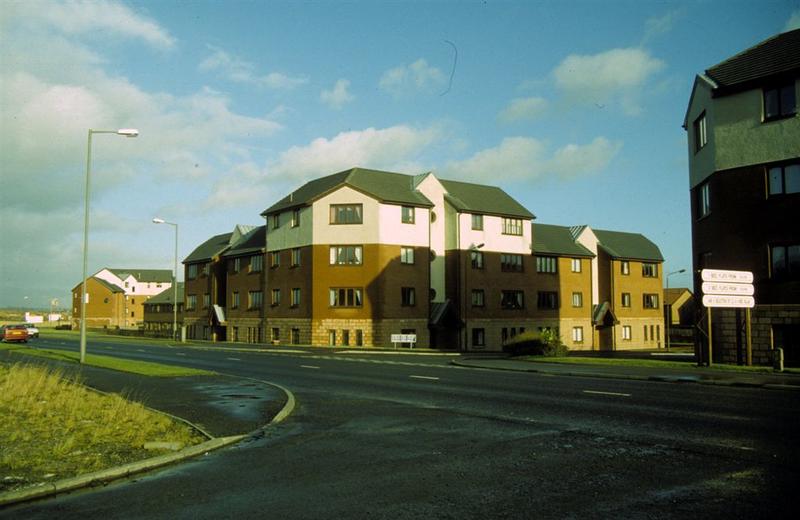 Corner flats, Bairns Ford Ave, New Carron Village Falkirk Council