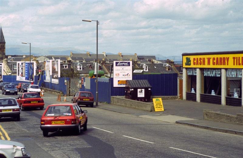 Graham's Rd during construction of Central Retail Park Falkirk Council