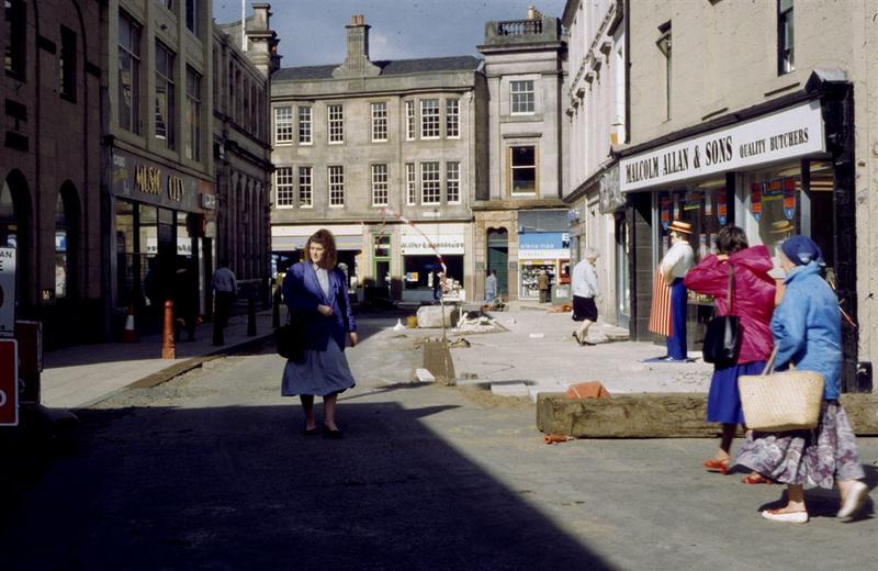 Cow Wynd, Falkirk, during pedestrianisation works Falkirk Council