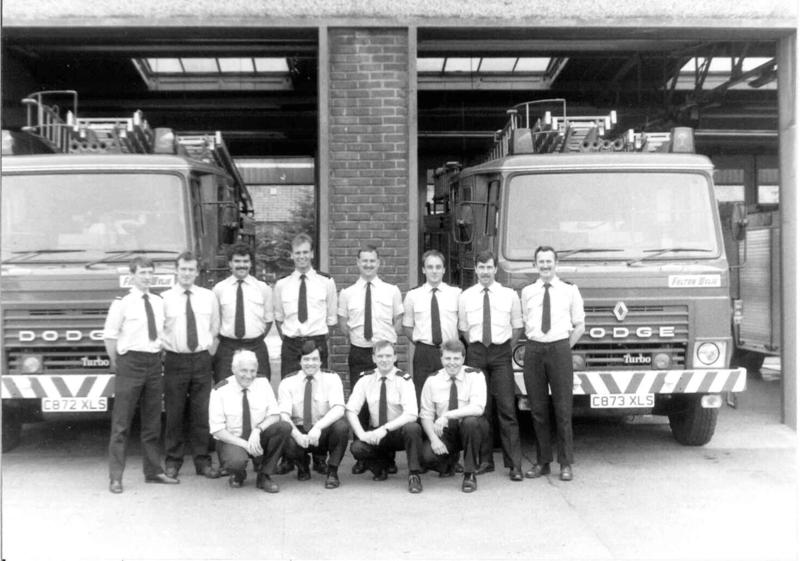 Group photograph outside fire station. Falkirk Council