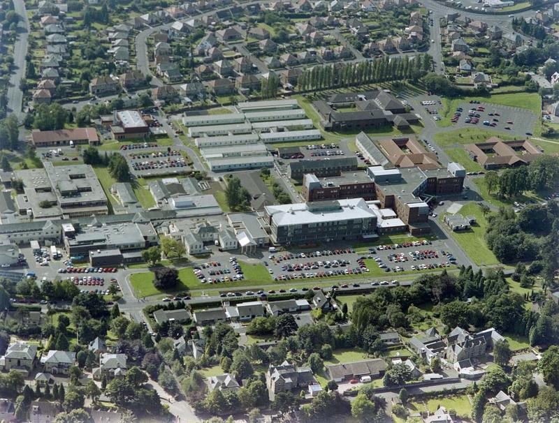 Aerial view of Falkirk Royal Infirmary Falkirk Council