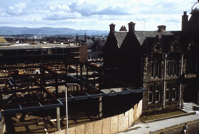 Construction site and burgh buildings, Newmarket St Falkirk Falkirk