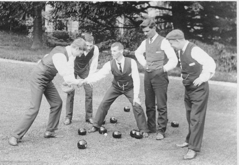 Edwardian men playing bowls Falkirk Council