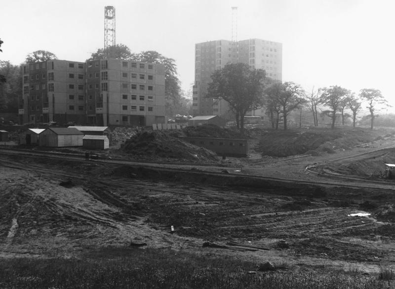 High flats under construction Falkirk Council