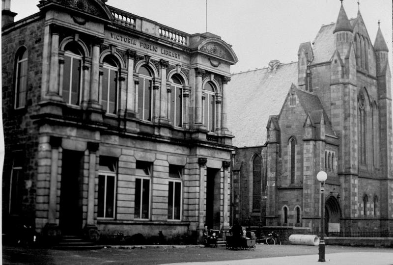 Victoria Library and Charing Cross Church on Bo'ness Road, Grangemouth