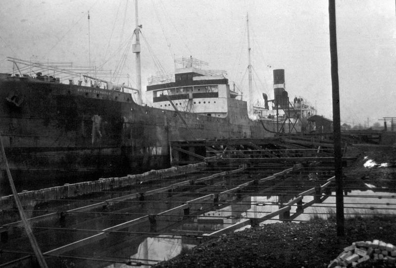 "Crude Oil Discharge, Grangemouth, 1923" British Grenadier at