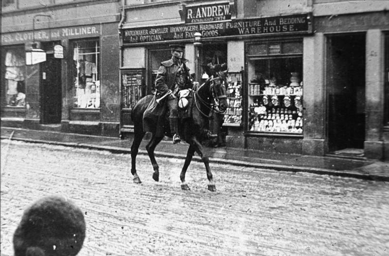 Bugler on horseback, Denny Falkirk Council