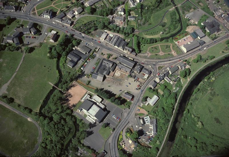 Aerial view of Bonnybridge town centre Falkirk Council