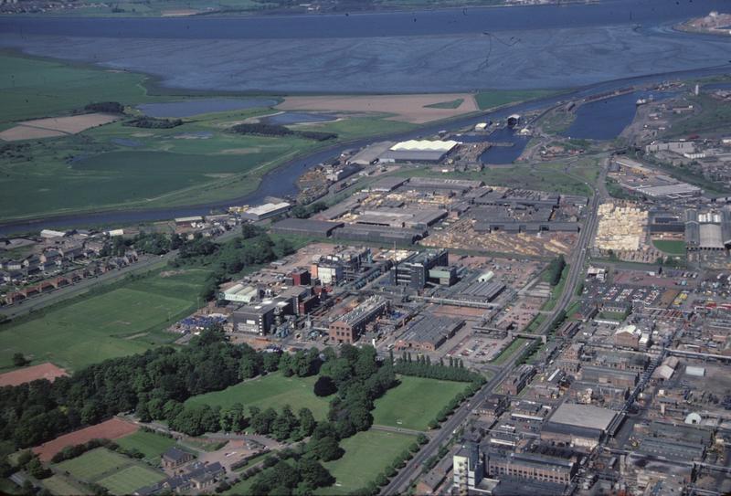 Aerial view of I.C.I.Grangemouth Falkirk Council