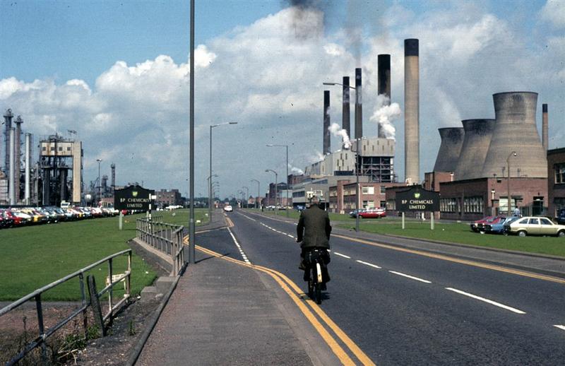 BP plant at Grangemouth, looking along Bo'ness Road Falkirk Council