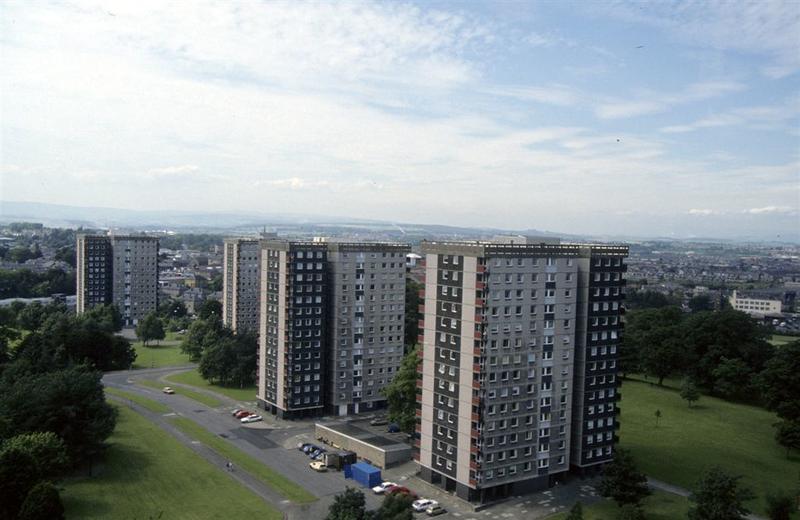 Seaton Pl flats from Maxwell Tower Falkirk Council