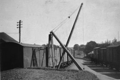 P16053; Railway siding with train, Banknock