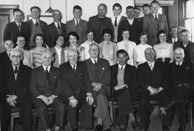 P41180; Group photograph of Gibson and Rankine office workers.