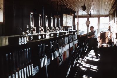 Interior of signal box