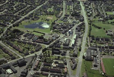 Aerial view of Stenhousemuir Town Centre