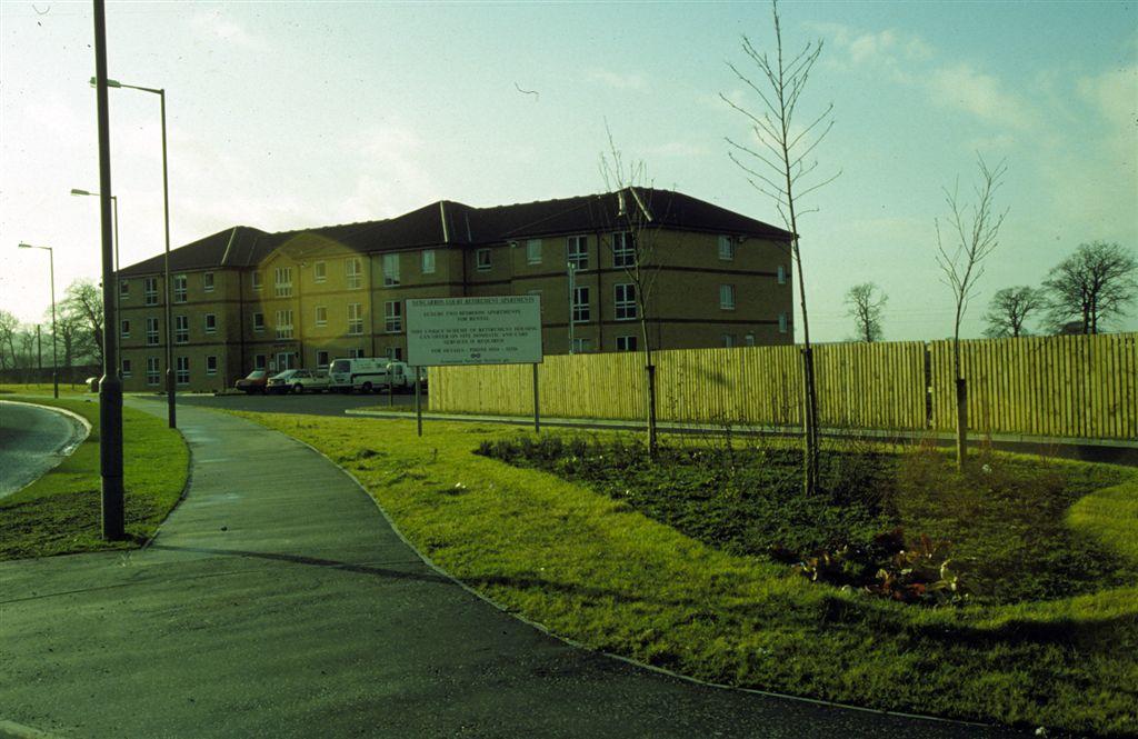 Newcarron Court from Ronades Rd, New Carron Village Falkirk Council
