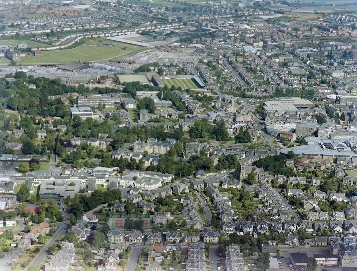 Aerial view of Falkirk town centre Falkirk Council