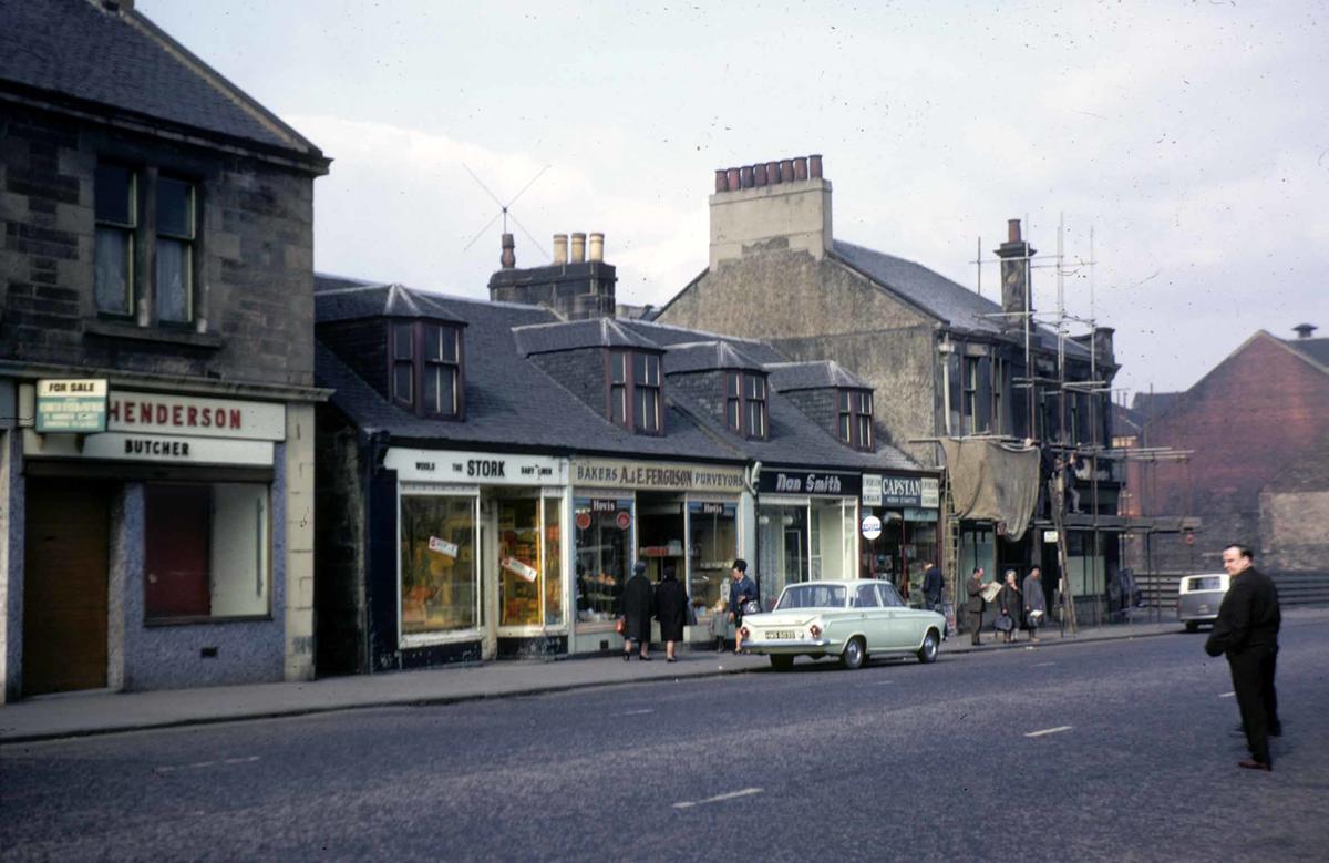 Shop fronts and construction, Grahams Rd, Falkirk Falkirk Council