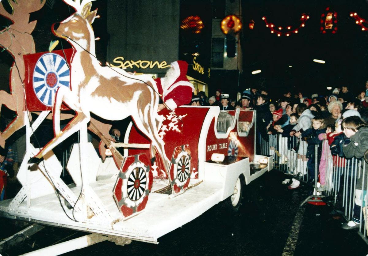 Santa Claus at Christmas Tree light switching on ceremony, Falkirk