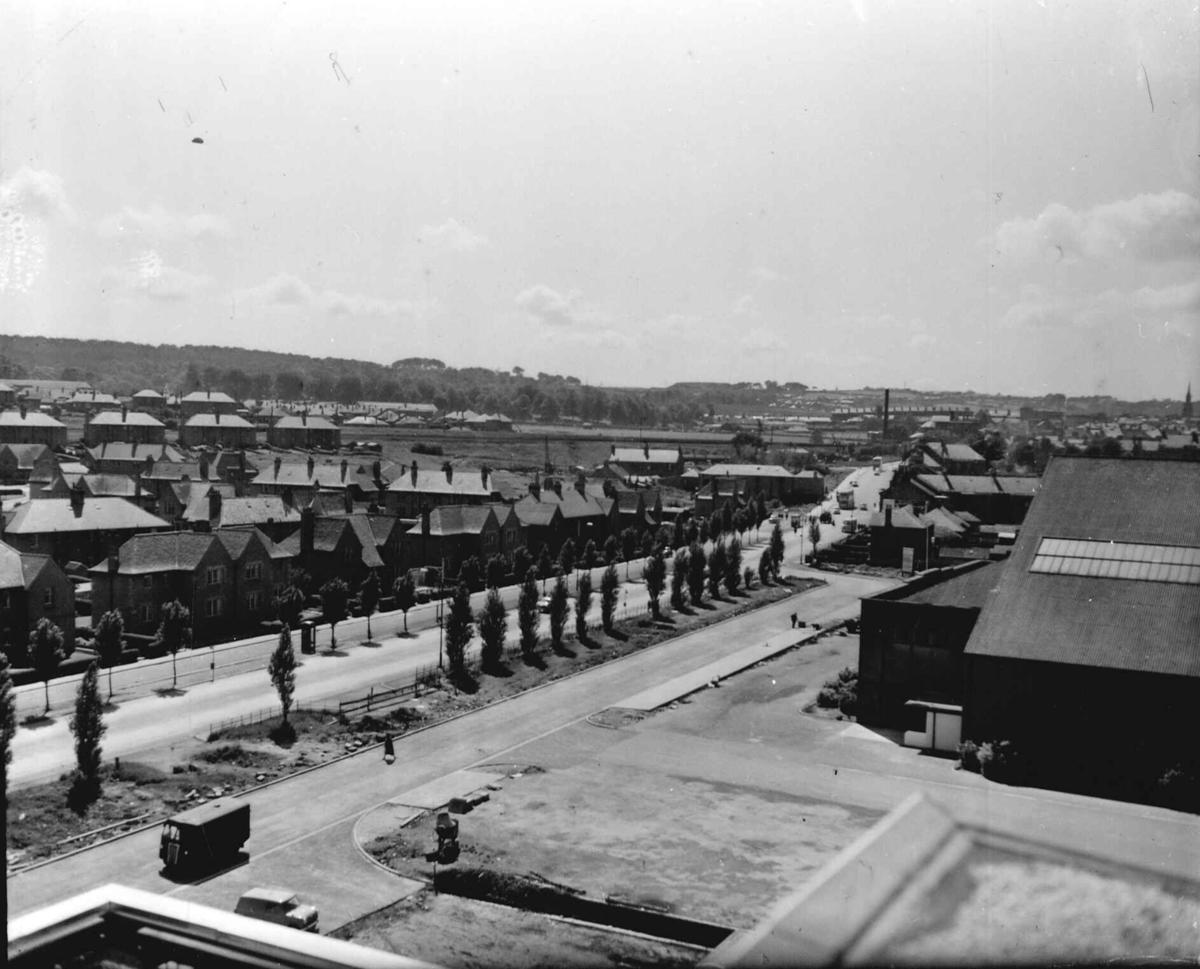 View of Grangemouth Road from roof of Falkirk Technical College