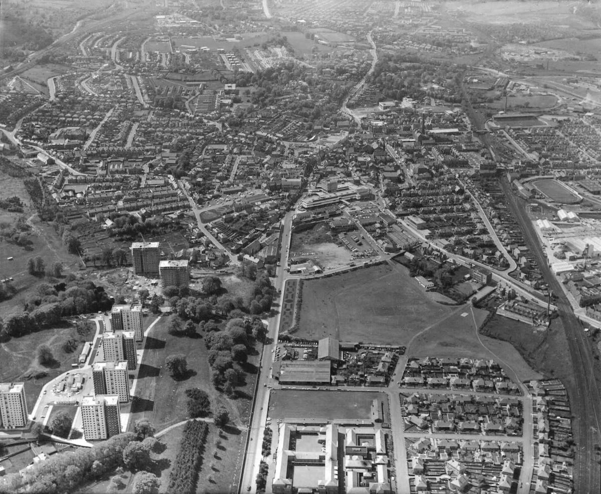 Aerial view of Falkirk town centre Falkirk Council