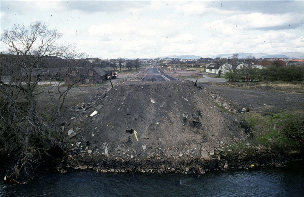 Carron Rd construction Falkirk Council