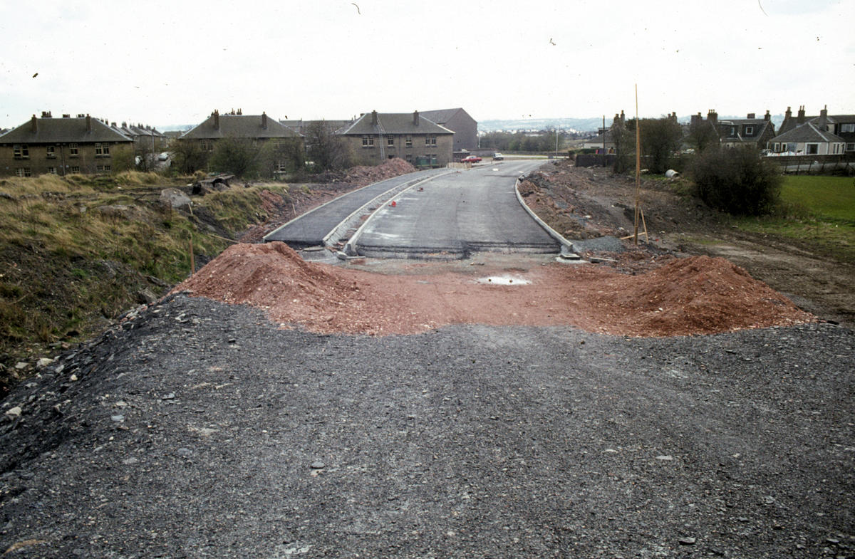 B902 Carron Rd under construction Falkirk Council